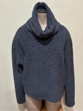 Reformation Charcoal Sherpa Cowl Neck Sweater